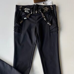 Gucci Black Trousers with Silver Details